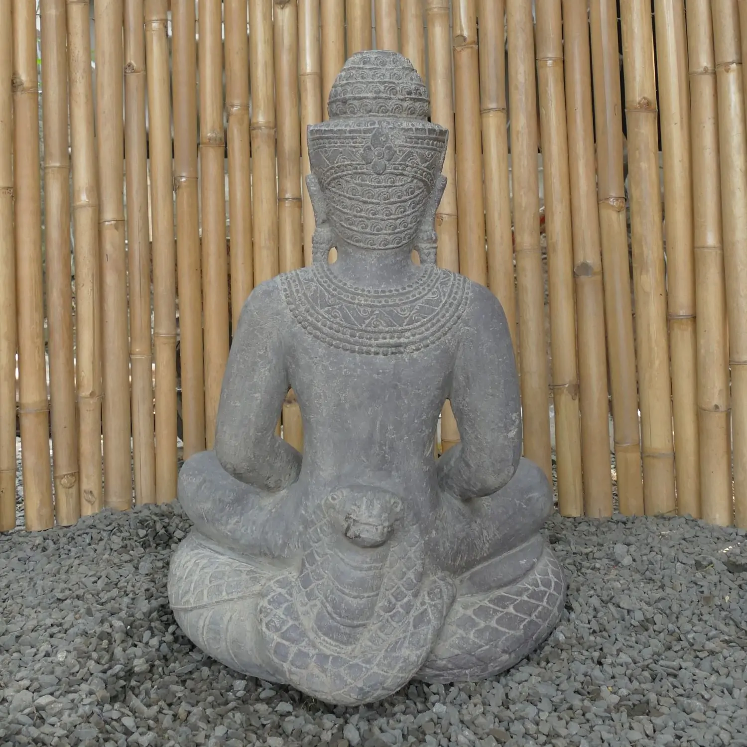  Product image 5 of the product “Sitting Buddha, Khmer Style, 71cm Height, Riverstone ”